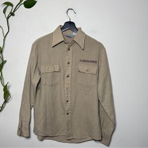 Vintage Champion Wool Blend Florida State Button Down Shirt - Medium